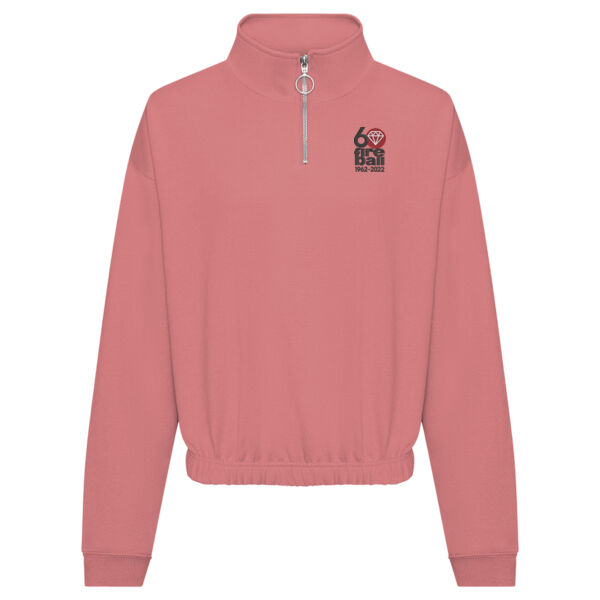 UKFA Ladies Cropped 1/4 Zip Sweatshirt Thumbnail